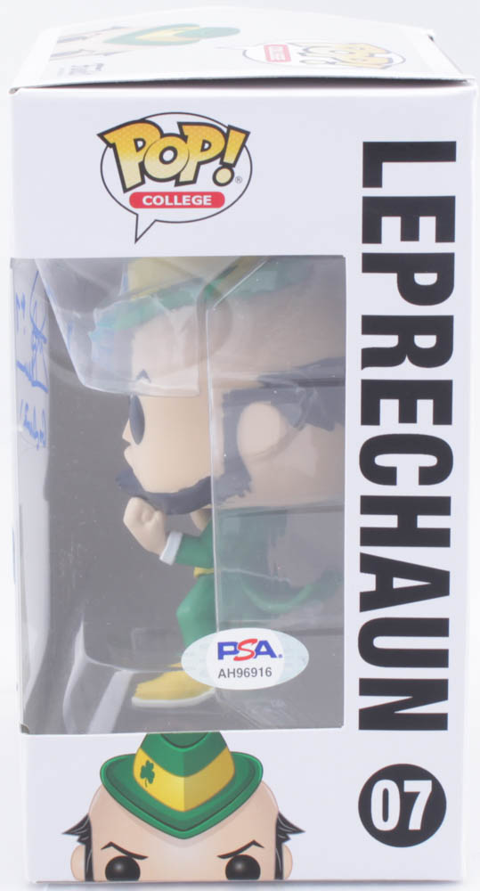 Joe Theismann Signed Notre Dame Fighting Irish #7 Leprecaun Funko Pop! Vinyl Figure Inscribed "Go Irish!" (PSA COA) at PristineAuction.com Joe Theismann Signed Notre Dame Fighting Irish #7 Leprecaun Funko Pop! Vinyl Figure Inscribed "Go Irish!" (PSA COA) at PristineAuction.com
