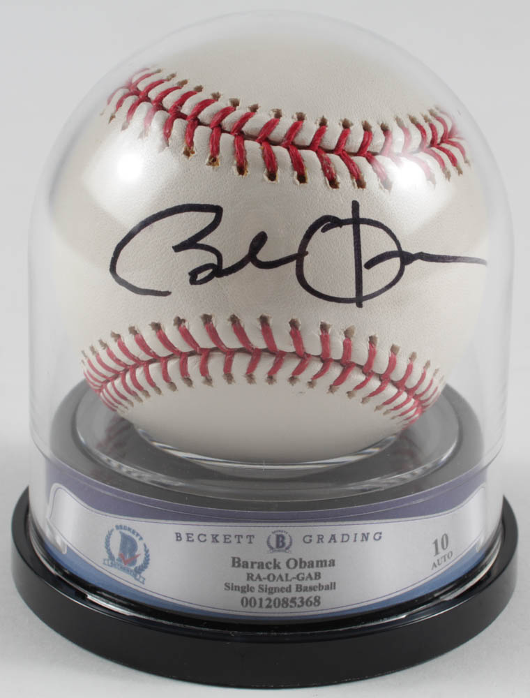 Barack Obama Signed OML Baseball (BGS Encapsulated) at PristineAuction.com Barack Obama Signed OML Baseball (BGS Encapsulated) at PristineAuction.com