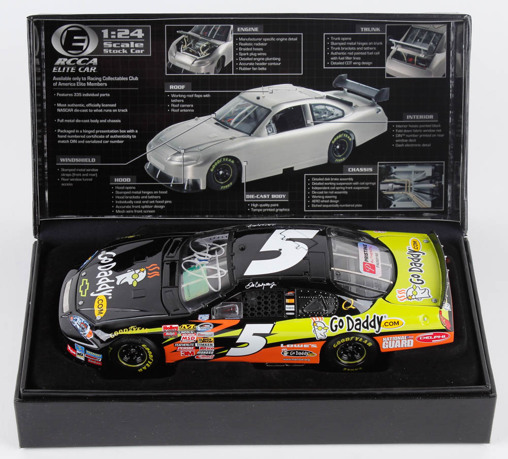 Dale Earnhardt Jr. Signed 2008 NASCAR #5 GoDaddy - 1:24 Premium Elite Diecast Car (Dale Jr. Hologram & COA) at PristineAuction.com Dale Earnhardt Jr. Signed 2008 NASCAR #5 GoDaddy - 1:24 Premium Elite Diecast Car (Dale Jr. Hologram & COA) at PristineAuction.com