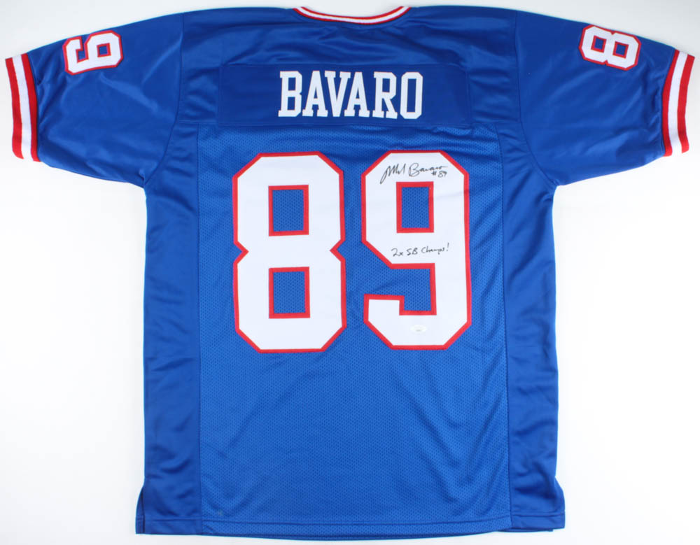 Mark Bavaro Signed Jersey Inscribed "2x SB Champs!" (JSA COA) at PristineAuction.com Mark Bavaro Signed Jersey Inscribed "2x SB Champs!" (JSA COA) at PristineAuction.com