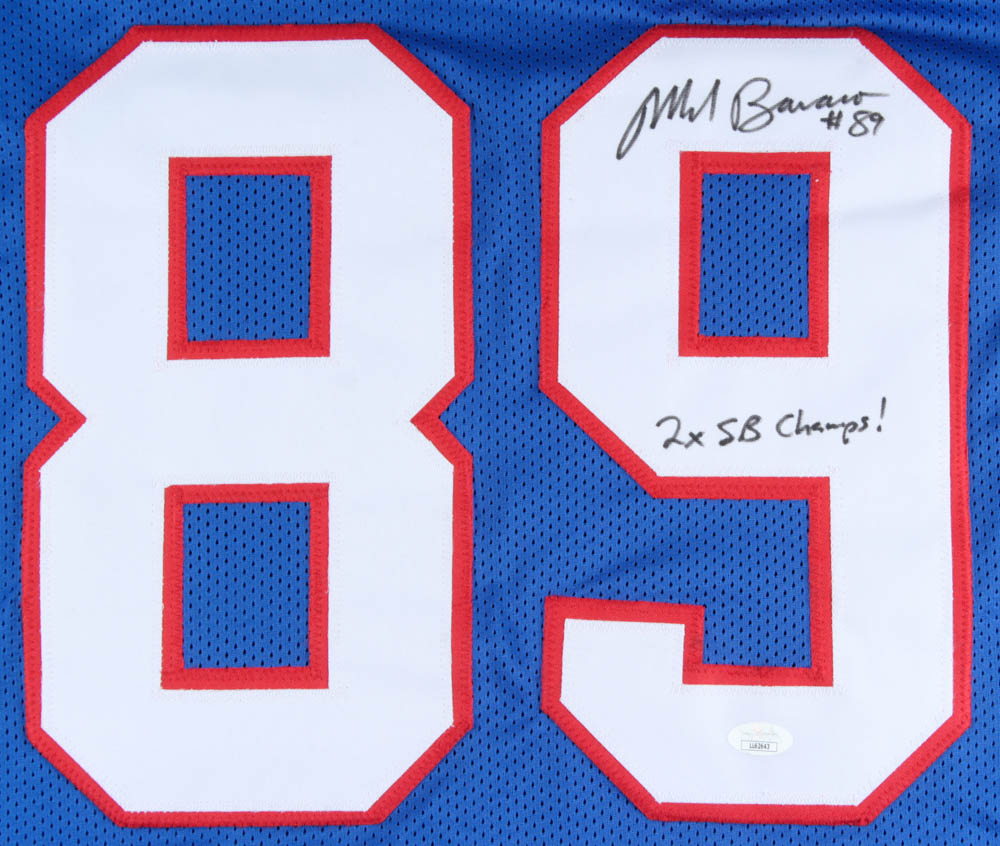 Mark Bavaro Signed Jersey Inscribed "2x SB Champs!" (JSA COA) at PristineAuction.com Mark Bavaro Signed Jersey Inscribed "2x SB Champs!" (JSA COA) at PristineAuction.com