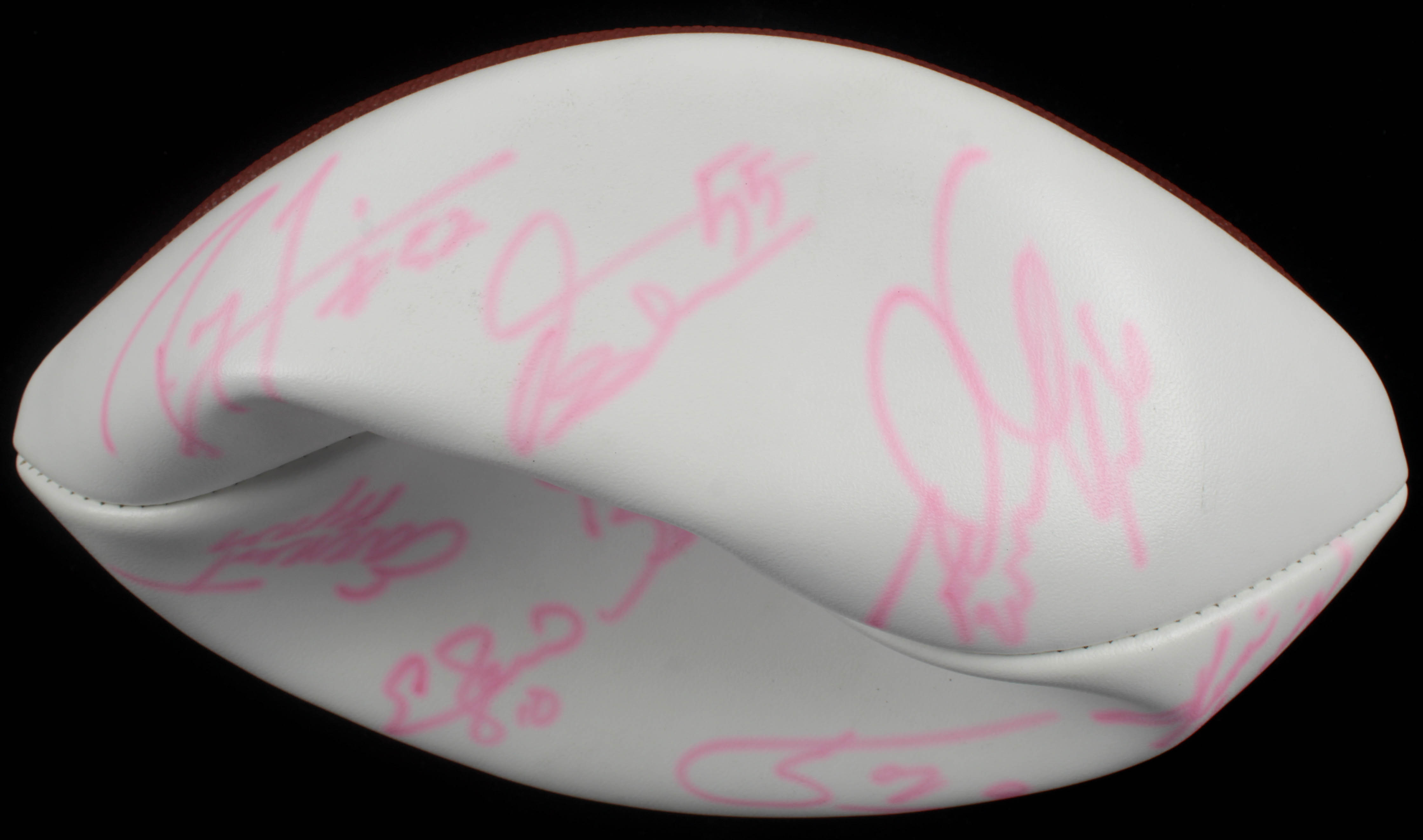 1998 Ravens NFL White Panel Football Team-Signed by (10) with Ray Lewis, Kim Herring, Eric Zeier (JSA ALOA) at PristineAuction.com 1998 Ravens NFL White Panel Football Team-Signed by (10) with Ray Lewis, Kim Herring, Eric Zeier (JSA ALOA) at PristineAuction.com