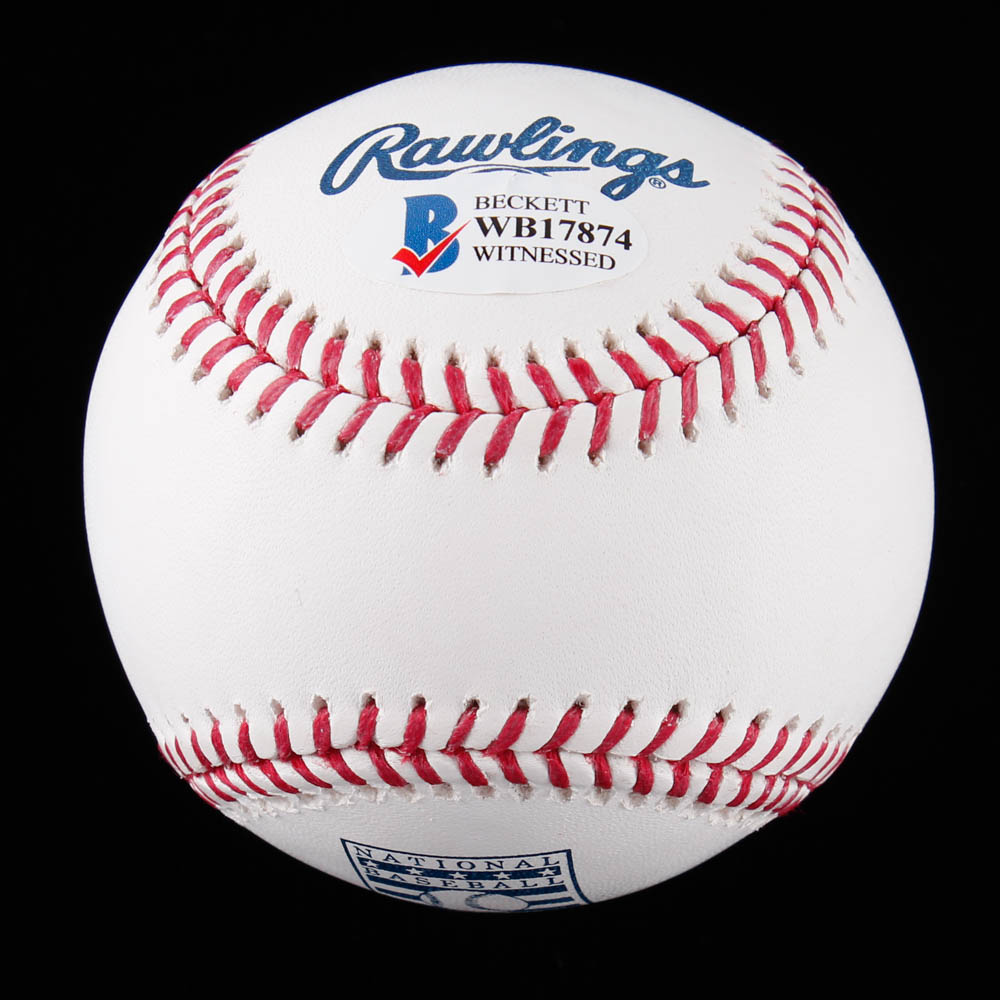 Frank Thomas Signed Hall of Fame Logo OML Baseball (Beckett COA) at PristineAuction.com Frank Thomas Signed Hall of Fame Logo OML Baseball (Beckett COA) at PristineAuction.com