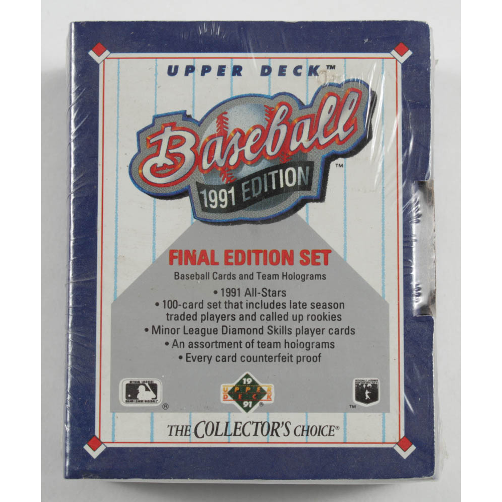 1991 Upper Deck Final Edition Baseball Factory Set of (100) Cards with