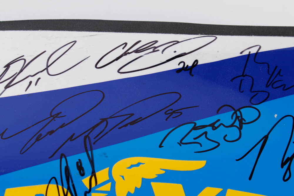 Goodyear Car Panel Signed by (15) with Todd Bodine, Chase Elliott, Cale Conley (JSA ALOA) at PristineAuction.com Goodyear Car Panel Signed by (15) with Todd Bodine, Chase Elliott, Cale Conley (JSA ALOA) at PristineAuction.com