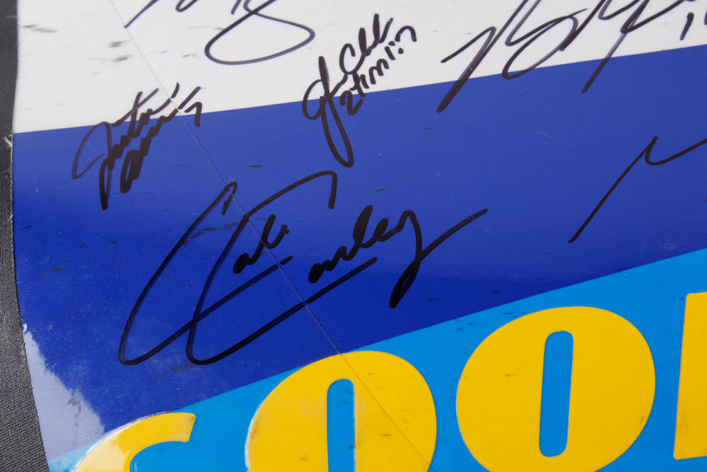 Goodyear Car Panel Signed by (15) with Todd Bodine, Chase Elliott, Cale Conley (JSA ALOA) at PristineAuction.com Goodyear Car Panel Signed by (15) with Todd Bodine, Chase Elliott, Cale Conley (JSA ALOA) at PristineAuction.com