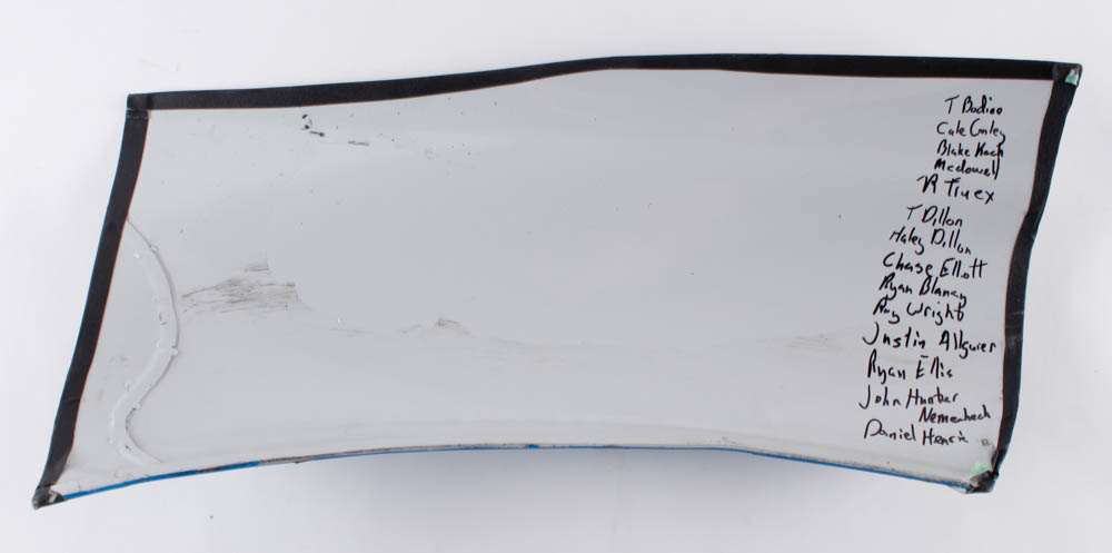 Goodyear Car Panel Signed by (15) with Todd Bodine, Chase Elliott, Cale Conley (JSA ALOA) at PristineAuction.com Goodyear Car Panel Signed by (15) with Todd Bodine, Chase Elliott, Cale Conley (JSA ALOA) at PristineAuction.com