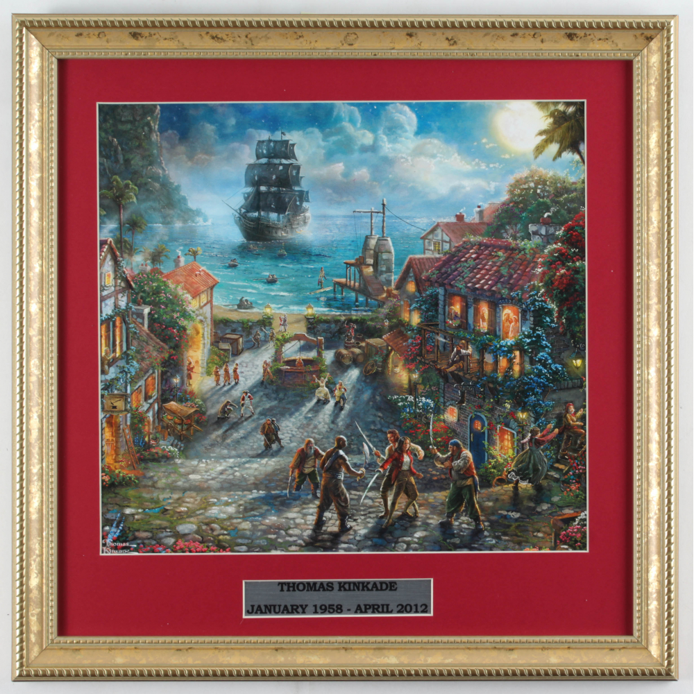 Thomas Kinkade Walt Disney’s “Pirates of the Caribbean” 16x16 Custom