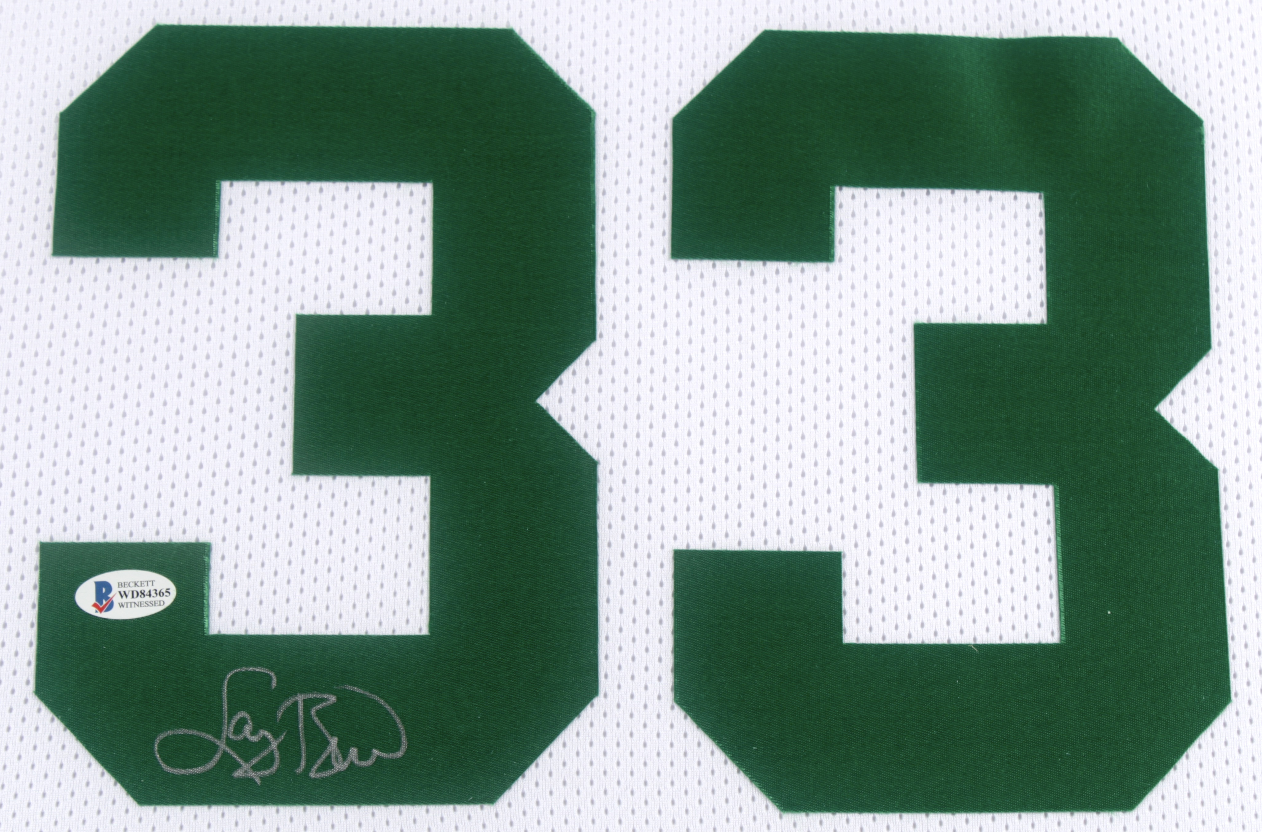 Larry Bird Signed 35x43 Custom Framed Jersey Display (Beckett COA) at PristineAuction.com Larry Bird Signed 35x43 Custom Framed Jersey Display (Beckett COA) at PristineAuction.com