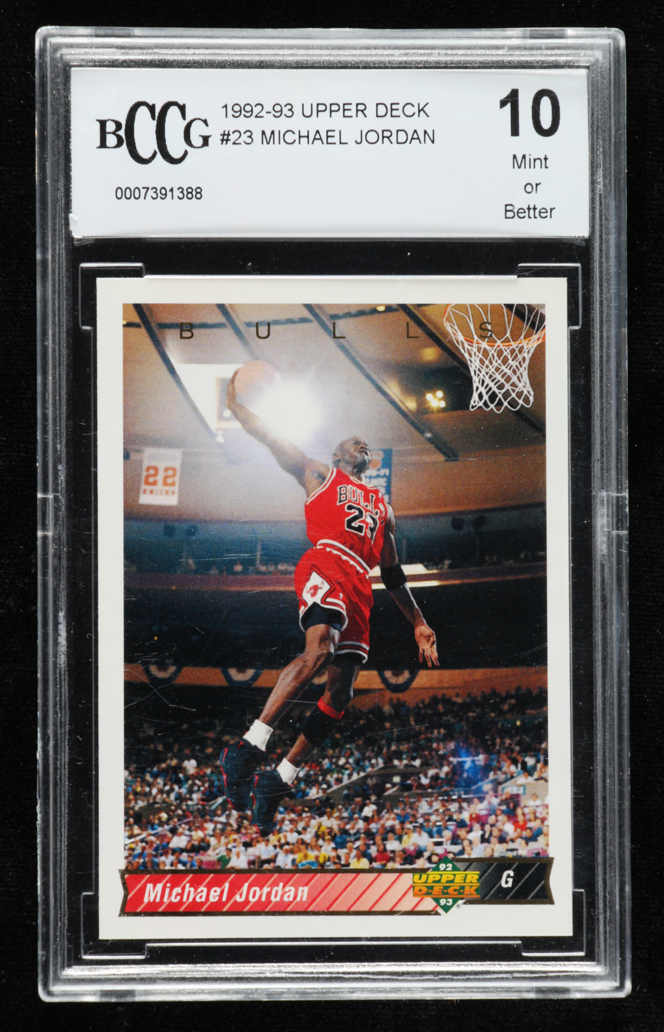 Michael Jordan 1992-93 Upper Deck #23 (BCCG 10) at PristineAuction.com Michael Jordan 1992-93 Upper Deck #23 (BCCG 10) at PristineAuction.com