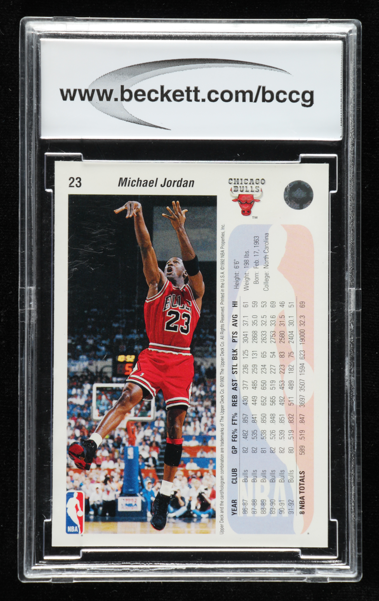 Michael Jordan 1992-93 Upper Deck #23 (BCCG 10) at PristineAuction.com Michael Jordan 1992-93 Upper Deck #23 (BCCG 10) at PristineAuction.com