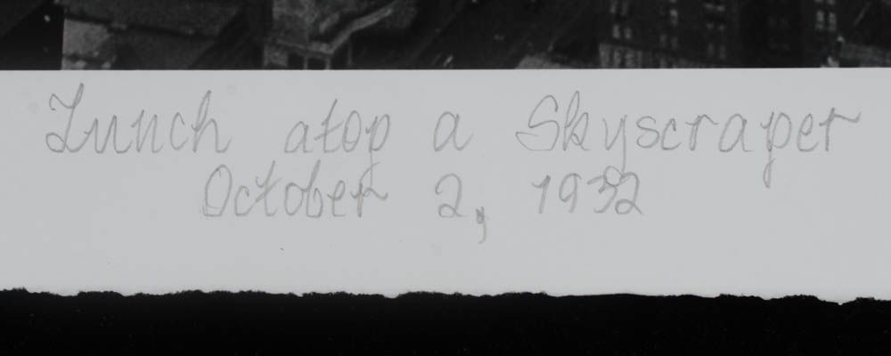 Historical Photo Archive - "Lunch atop a Skyscraper" Limited Edition 16.5x22 Fine Art Giclee on Paper #/375 (PA LOA) at PristineAuction.com Historical Photo Archive - "Lunch atop a Skyscraper" Limited Edition 16.5x22 Fine Art Giclee on Paper #/375 (PA LOA) at PristineAuction.com