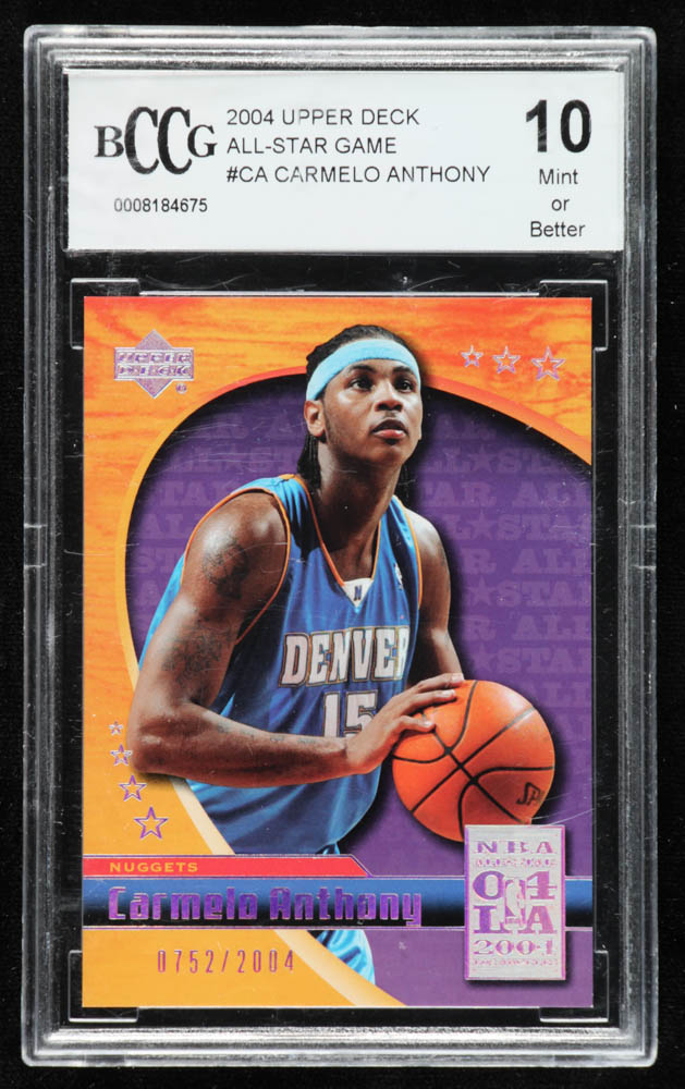 Carmelo Anthony 2004 Upper Deck All-Star Game #CA (BCCG 10) at PristineAuction.com Carmelo Anthony 2004 Upper Deck All-Star Game #CA (BCCG 10) at PristineAuction.com