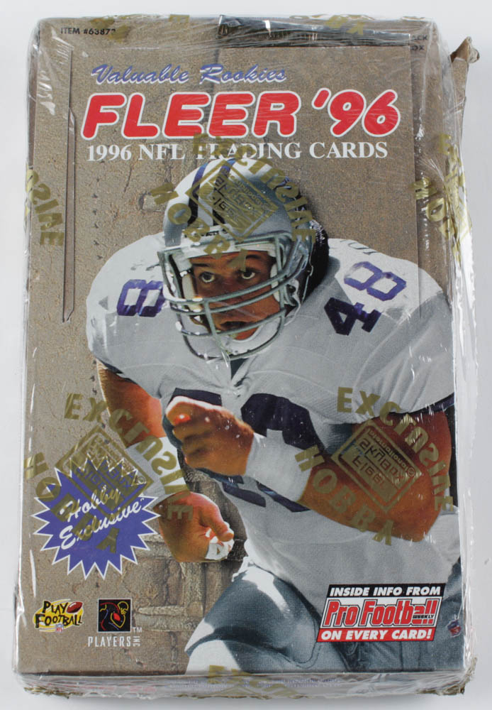 1996 Fleer NFL Football Trading Card Box with (24) Packs Pristine Auction