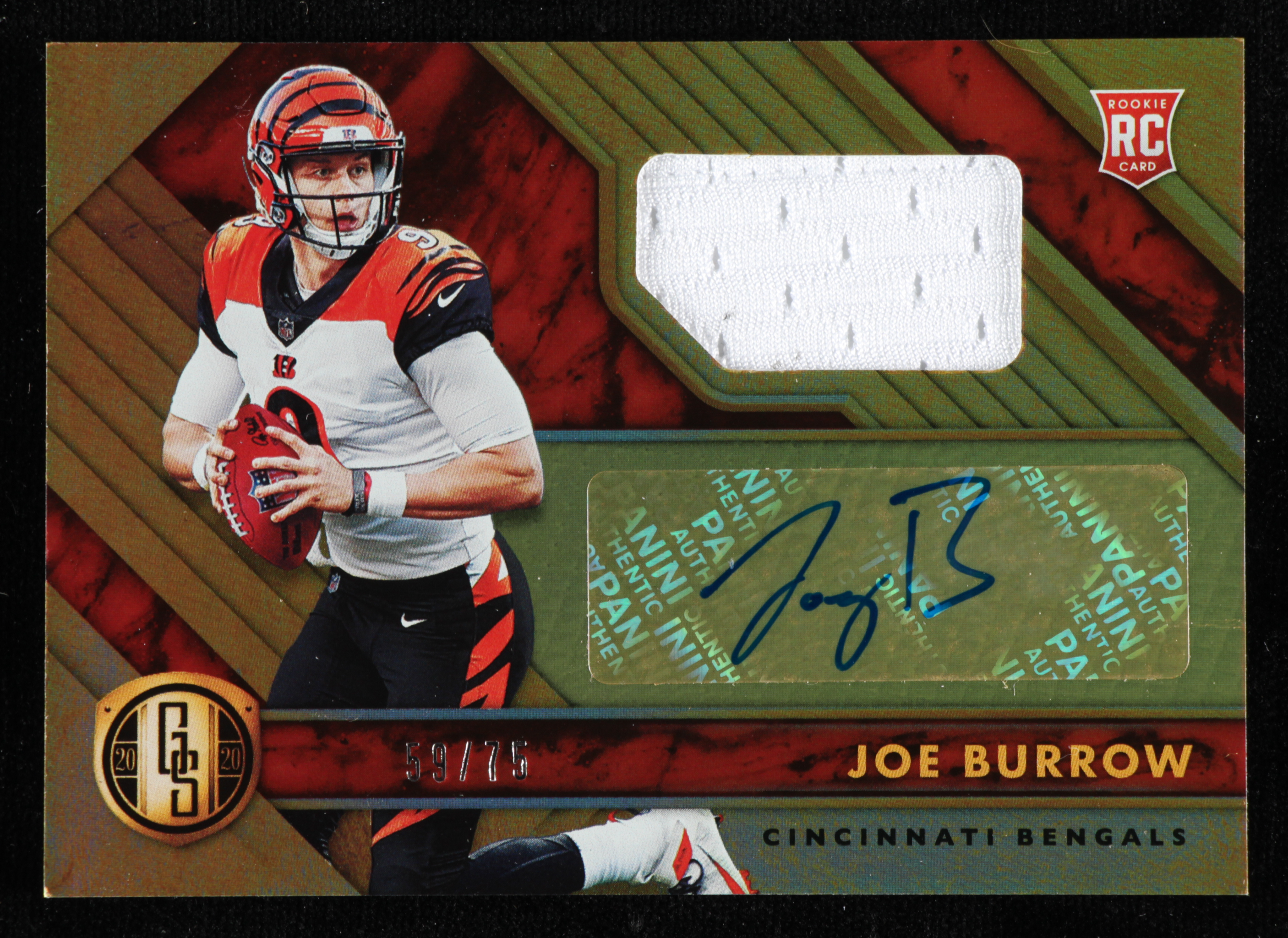 Joe Burrow 2020 Panini Gold Standard #201 JSY Autograph at PristineAuction.com Joe Burrow 2020 Panini Gold Standard #201 JSY Autograph at PristineAuction.com