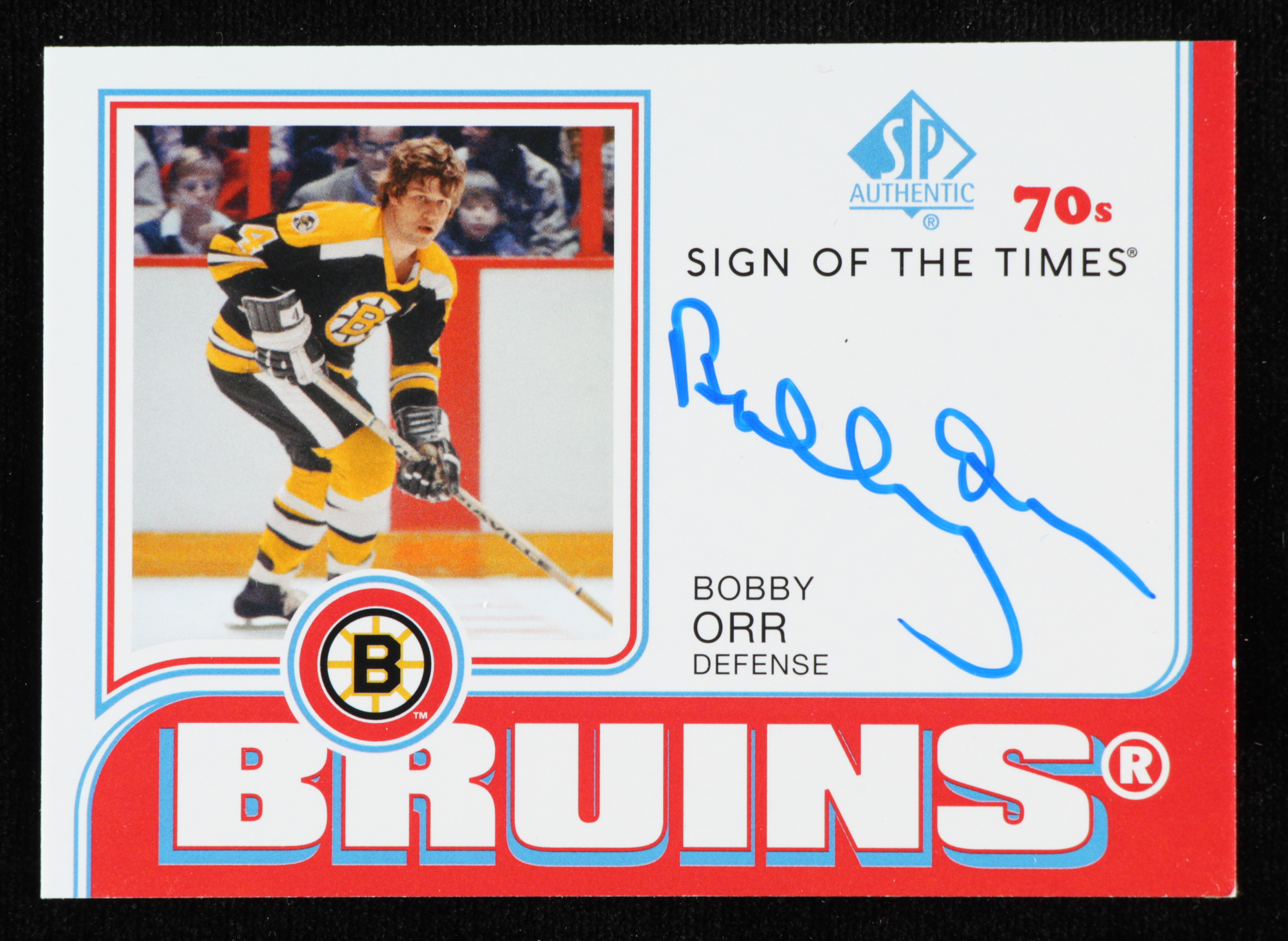 Bobby Orr 2018-19 SP Authentic Sign of the Times 70's #ST70BO B at PristineAuction.com Bobby Orr 2018-19 SP Authentic Sign of the Times 70's #ST70BO B at PristineAuction.com