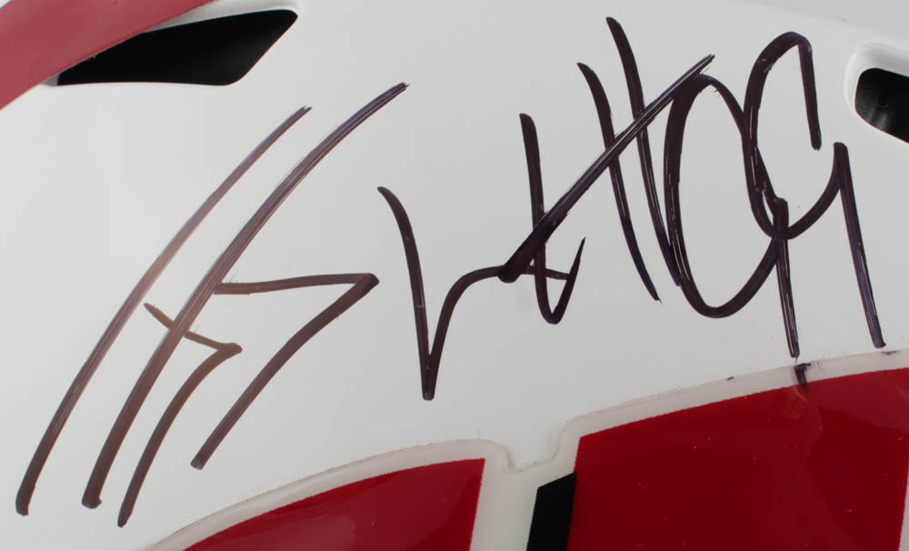 J.J., T.J. & Derek Watt Signed Wisconsin Badgers Full-Size Authentic On-Field Speed Helmet (JSA COA & Watt Hologram) at PristineAuction.com J.J., T.J. & Derek Watt Signed Wisconsin Badgers Full-Size Authentic On-Field Speed Helmet (JSA COA & Watt Hologram) at PristineAuction.com