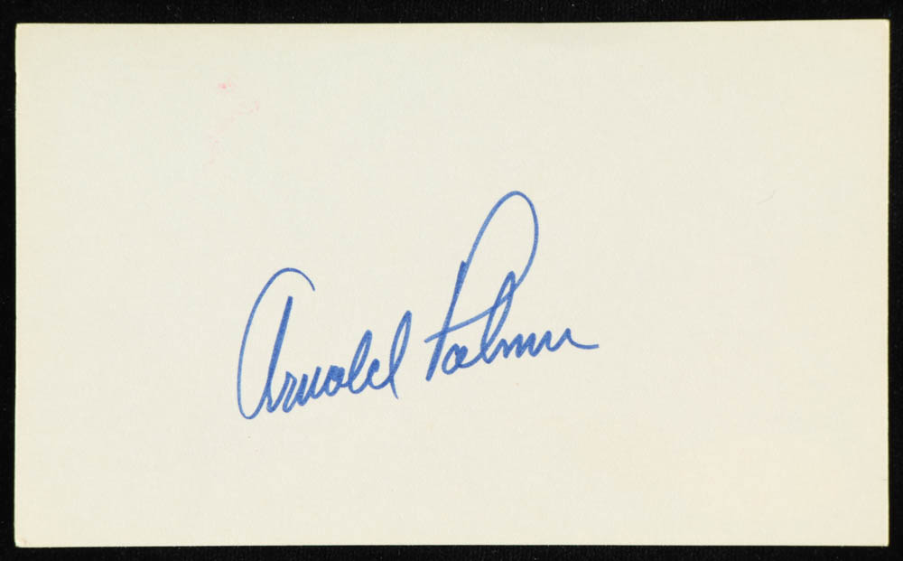 Arnold Palmer Signed 3x5 Index Card (JSA COA) at PristineAuction.com Arnold Palmer Signed 3x5 Index Card (JSA COA) at PristineAuction.com