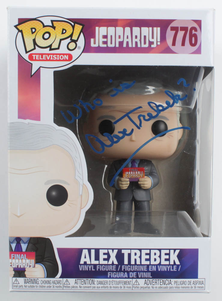 Alex Trebek Signed "Jeopardy" #776 Funko Pop! Vinyl Figure Inscribed "Who Is" (JSA COA) at PristineAuction.com Alex Trebek Signed "Jeopardy" #776 Funko Pop! Vinyl Figure Inscribed "Who Is" (JSA COA) at PristineAuction.com