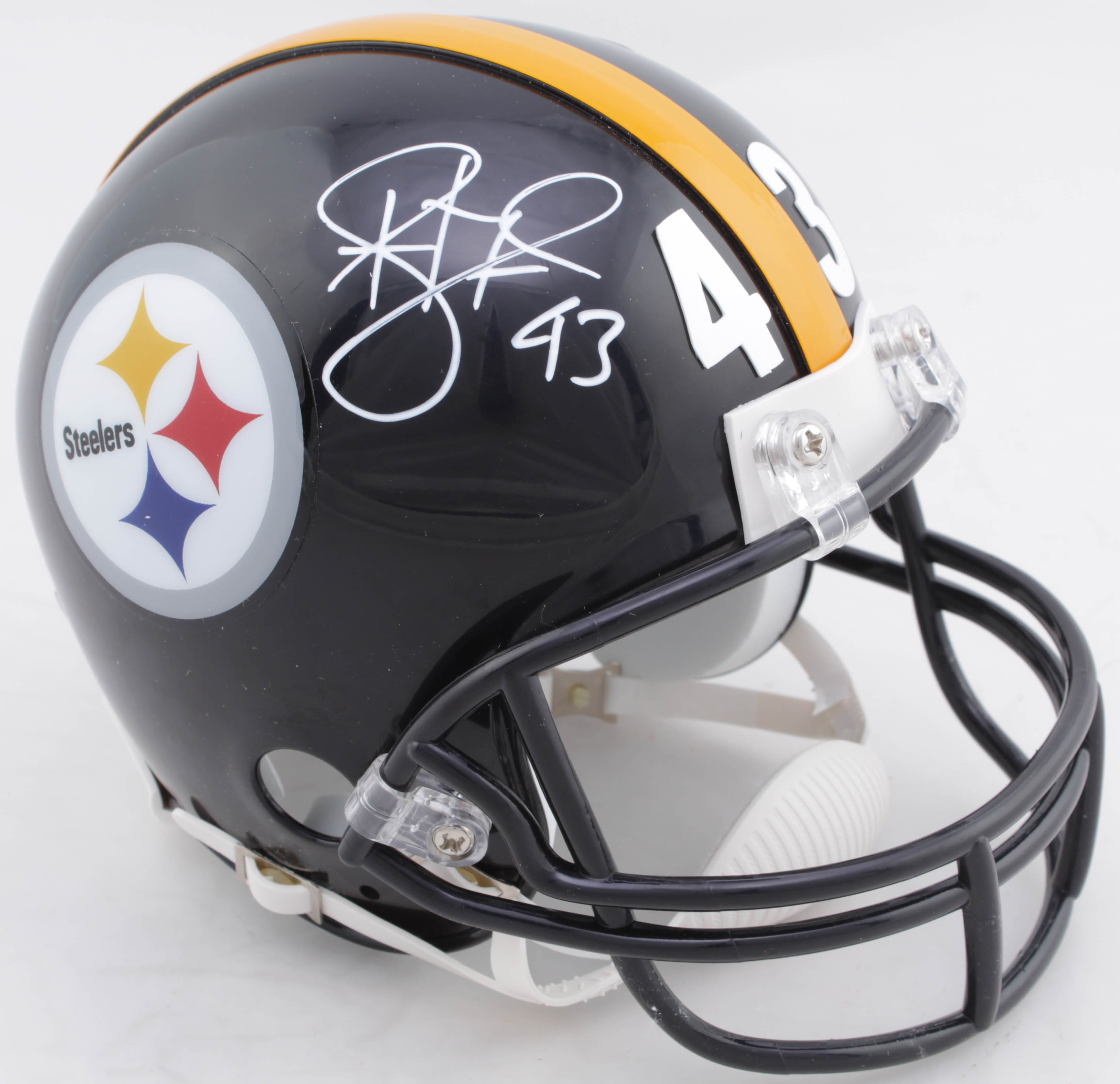 Troy Polamalu Signed Steelers Super Bowl XL Champions Mini-Helmet (Beckett COA) at PristineAuction.com Troy Polamalu Signed Steelers Super Bowl XL Champions Mini-Helmet (Beckett COA) at PristineAuction.com