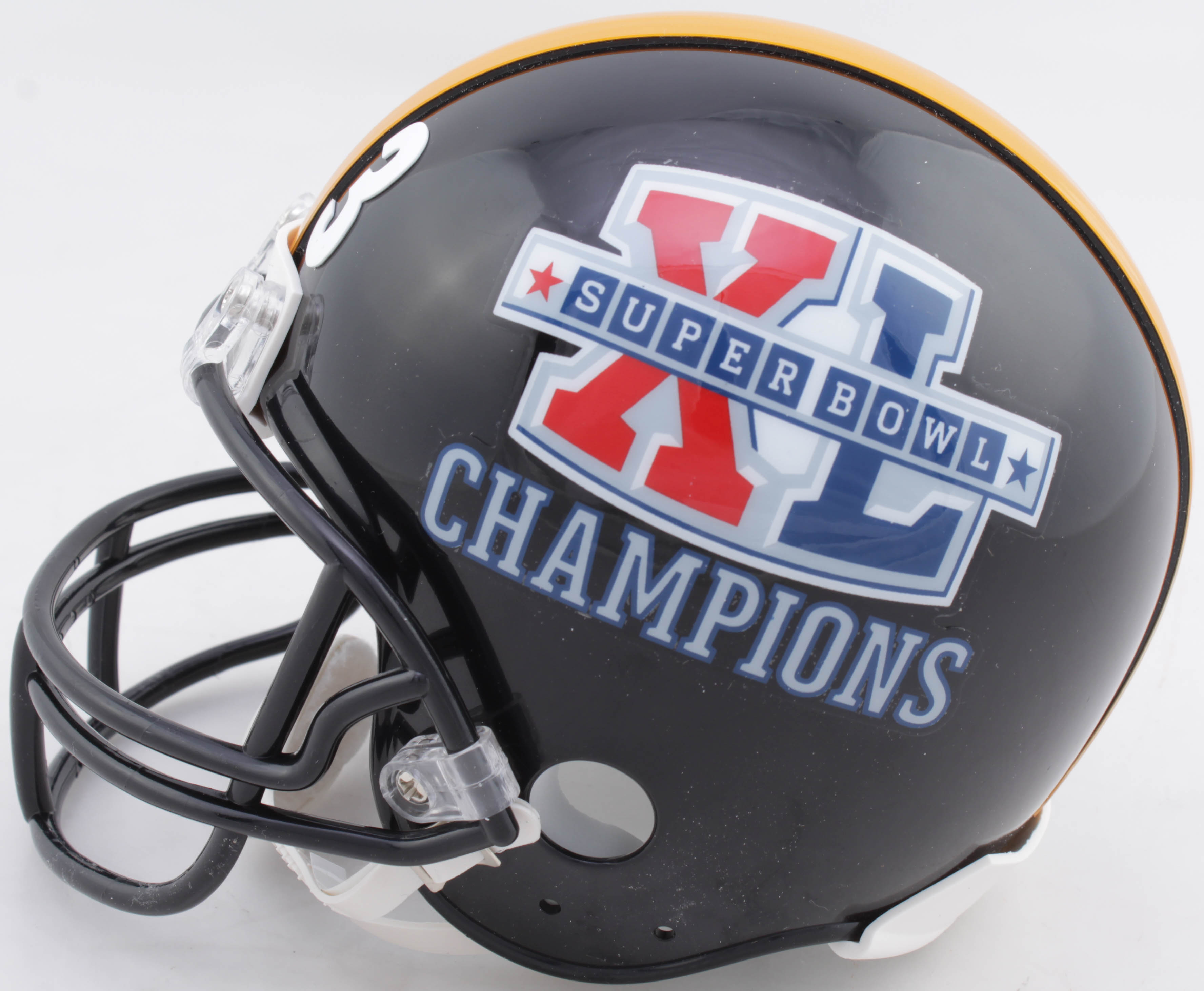 Troy Polamalu Signed Steelers Super Bowl XL Champions Mini-Helmet (Beckett COA) at PristineAuction.com Troy Polamalu Signed Steelers Super Bowl XL Champions Mini-Helmet (Beckett COA) at PristineAuction.com