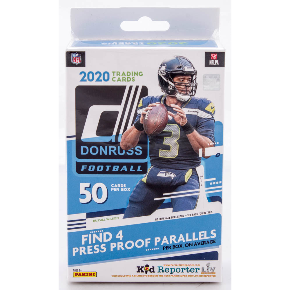 2020 Panini Donruss Football Hanger Box with (50) Cards Pristine Auction