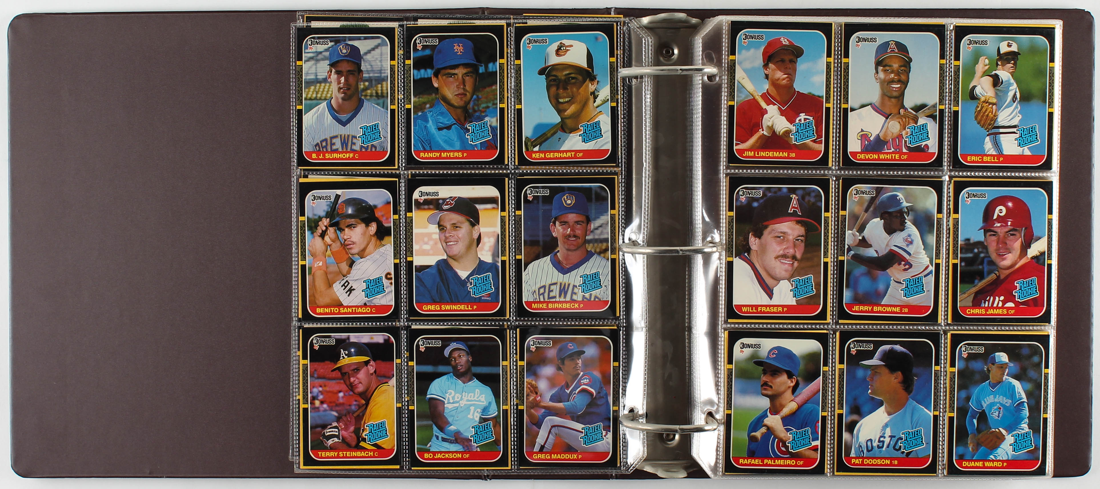 1987 Donruss Complete Set of (660) Baseball Cards in Binder with Barry Bonds #361 RC, Mark McGwire #46, Bo Jackson #35 RC at PristineAuction.com 1987 Donruss Complete Set of (660) Baseball Cards in Binder with Barry Bonds #361 RC, Mark McGwire #46, Bo Jackson #35 RC at PristineAuction.com