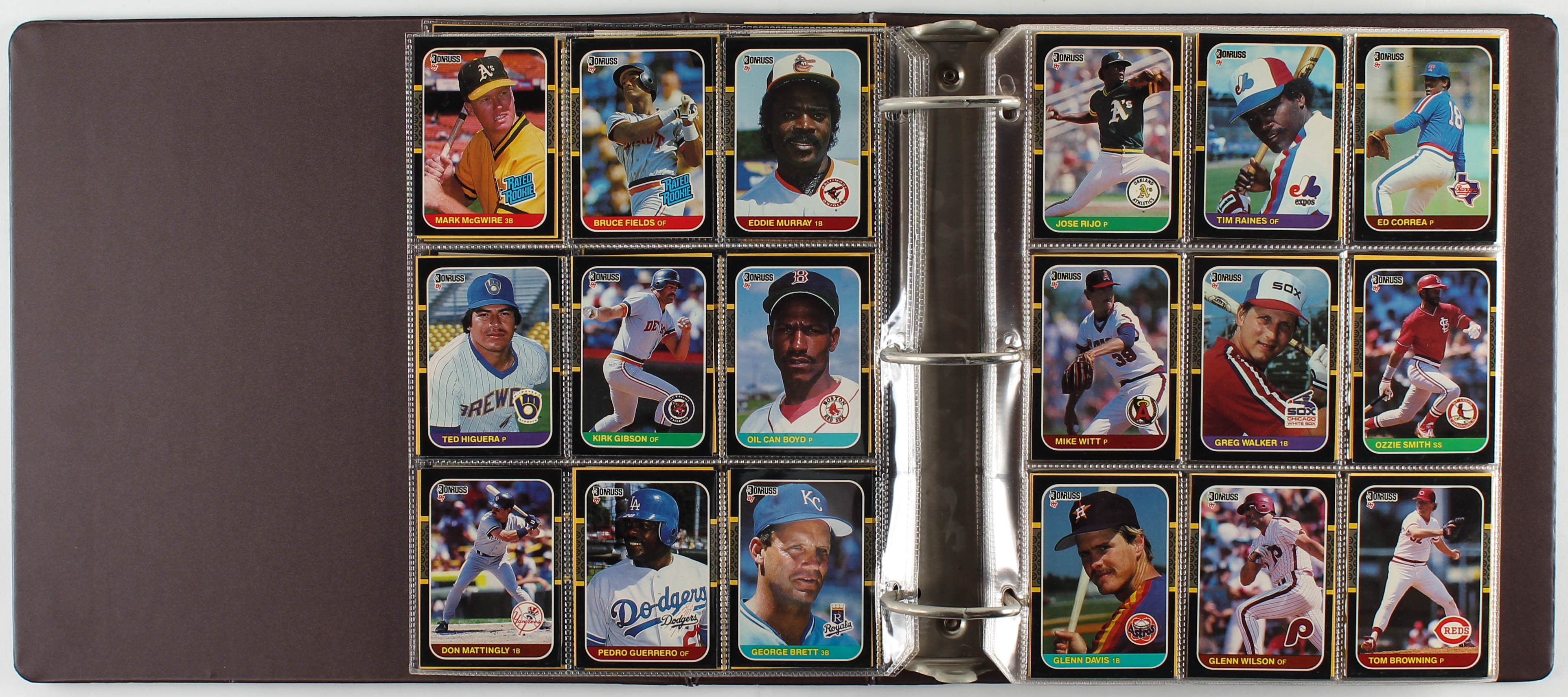 1987 Donruss Complete Set of (660) Baseball Cards in Binder with Barry Bonds #361 RC, Mark McGwire #46, Bo Jackson #35 RC at PristineAuction.com 1987 Donruss Complete Set of (660) Baseball Cards in Binder with Barry Bonds #361 RC, Mark McGwire #46, Bo Jackson #35 RC at PristineAuction.com