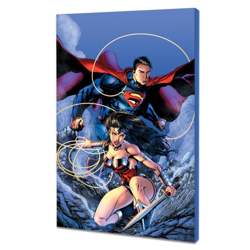 "Justice League (The New 52) #14" LE 24x16 Giclee on Gallery Wrapped Canvas by Jason Fabok (Artova) at PristineAuction.com "Justice League (The New 52) #14" LE 24x16 Giclee on Gallery Wrapped Canvas by Jason Fabok (Artova) at PristineAuction.com