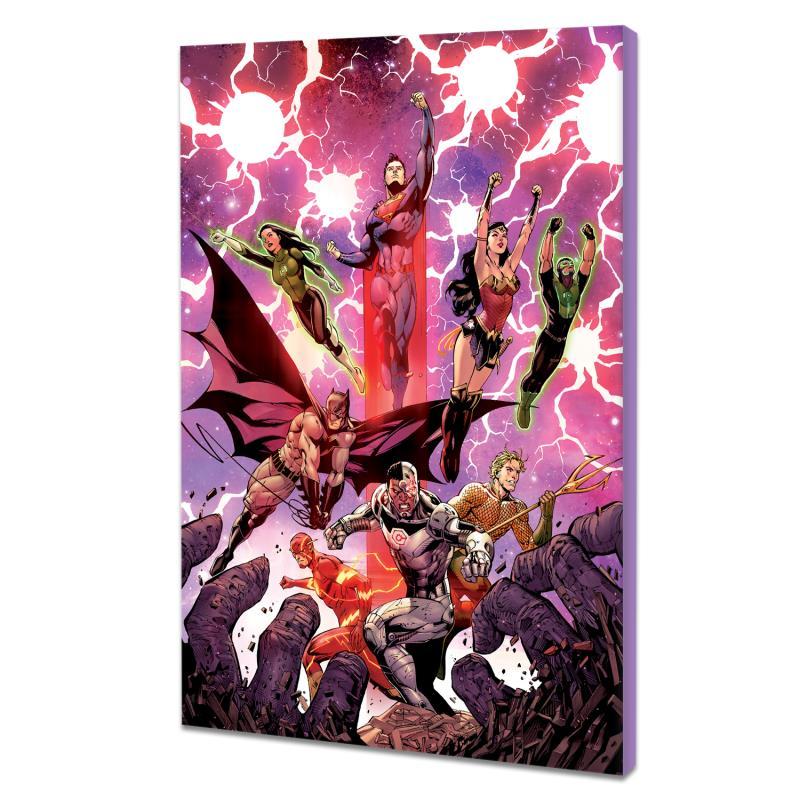 "Justice League #3" LE 24x16 Giclee on Gallery Wrapped Canvas by Tony S Daniel (Artova) at PristineAuction.com "Justice League #3" LE 24x16 Giclee on Gallery Wrapped Canvas by Tony S Daniel (Artova) at PristineAuction.com