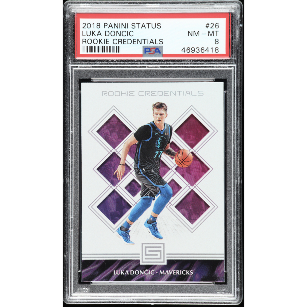 Luka Doncic 2018-19 Panini Status Rookie Credentials #26 RC (PSA 8) |  Pristine Auction