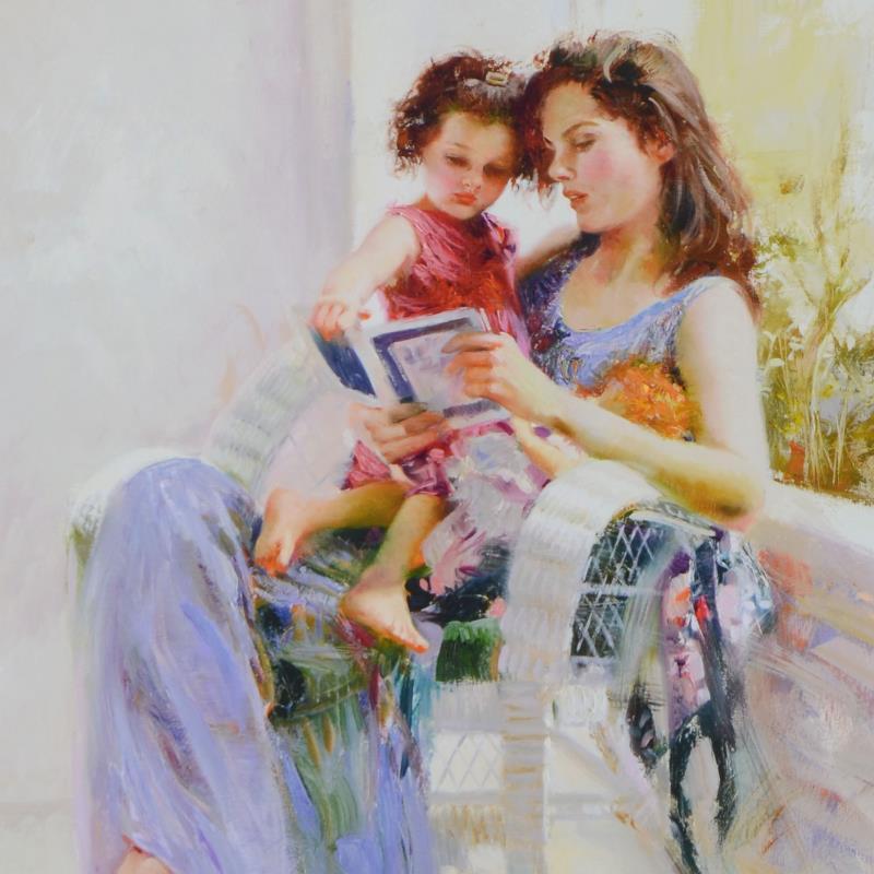 "Book of Poems" Limited Edition 35x43 Custom Framed Artist Embellished Giclee on Canvas by Pino (PA) at PristineAuction.com "Book of Poems" Limited Edition 35x43 Custom Framed Artist Embellished Giclee on Canvas by Pino (PA) at PristineAuction.com