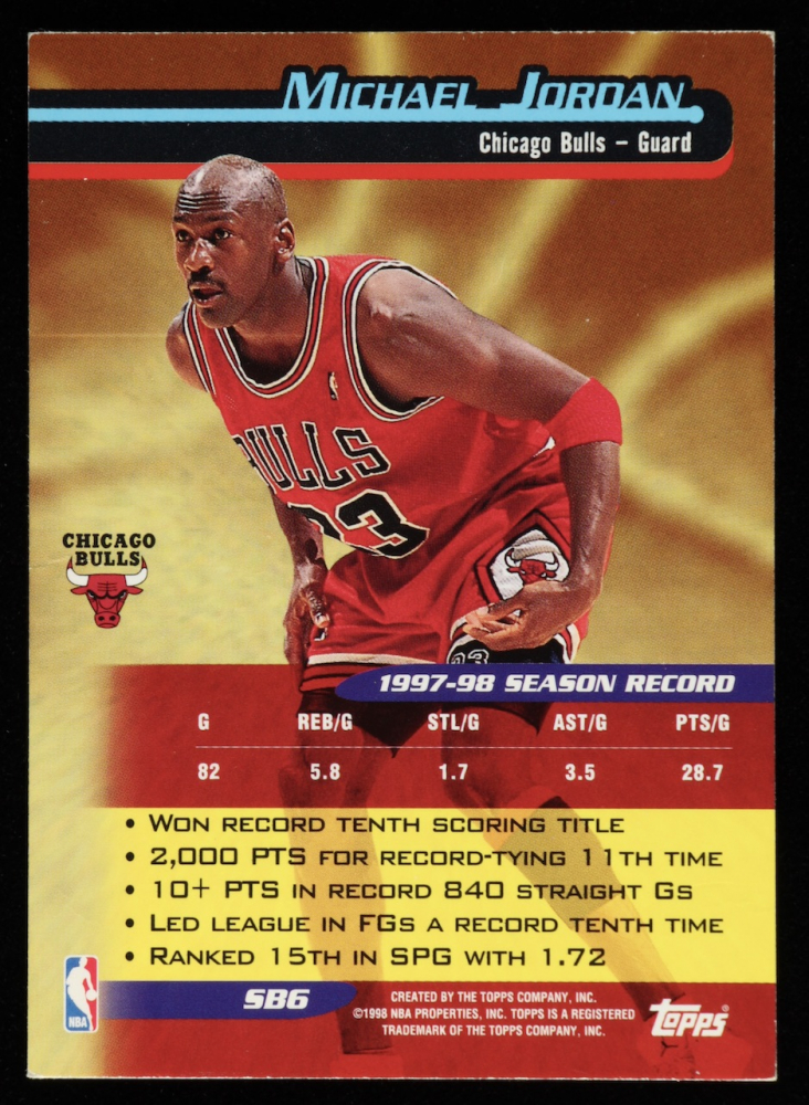 1998 topps michael jordan