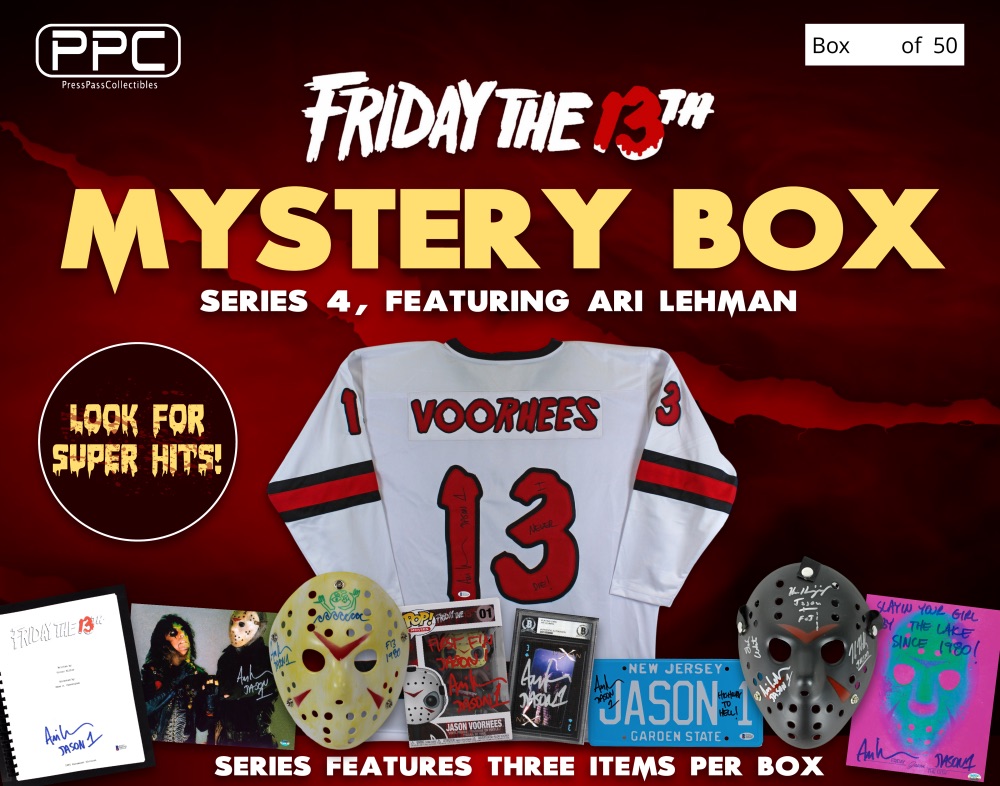 Press Pass Collectibles 2021 "Friday the 13th" Ari Lehman Mystery Box – Series 4 at PristineAuction.com Press Pass Collectibles 2021 "Friday the 13th" Ari Lehman Mystery Box – Series 4 at PristineAuction.com