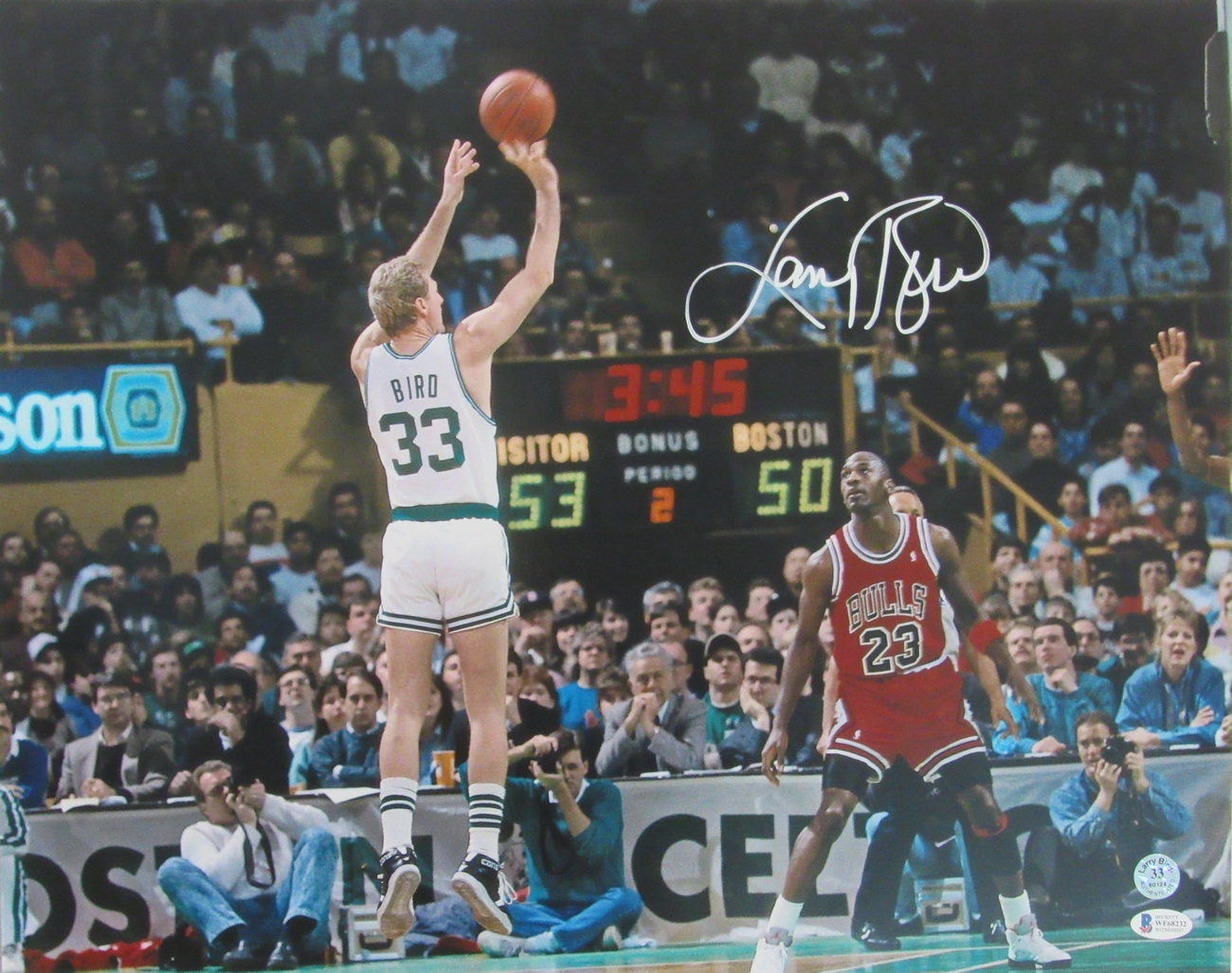 Larry Bird Signed Celtics 16x20 Photo (Beckett COA & Bird Hologram) at PristineAuction.com Larry Bird Signed Celtics 16x20 Photo (Beckett COA & Bird Hologram) at PristineAuction.com