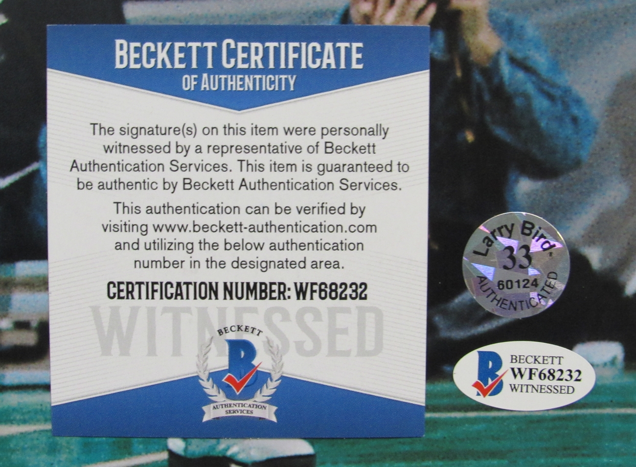 Larry Bird Signed Celtics 16x20 Photo (Beckett COA & Bird Hologram) at PristineAuction.com Larry Bird Signed Celtics 16x20 Photo (Beckett COA & Bird Hologram) at PristineAuction.com