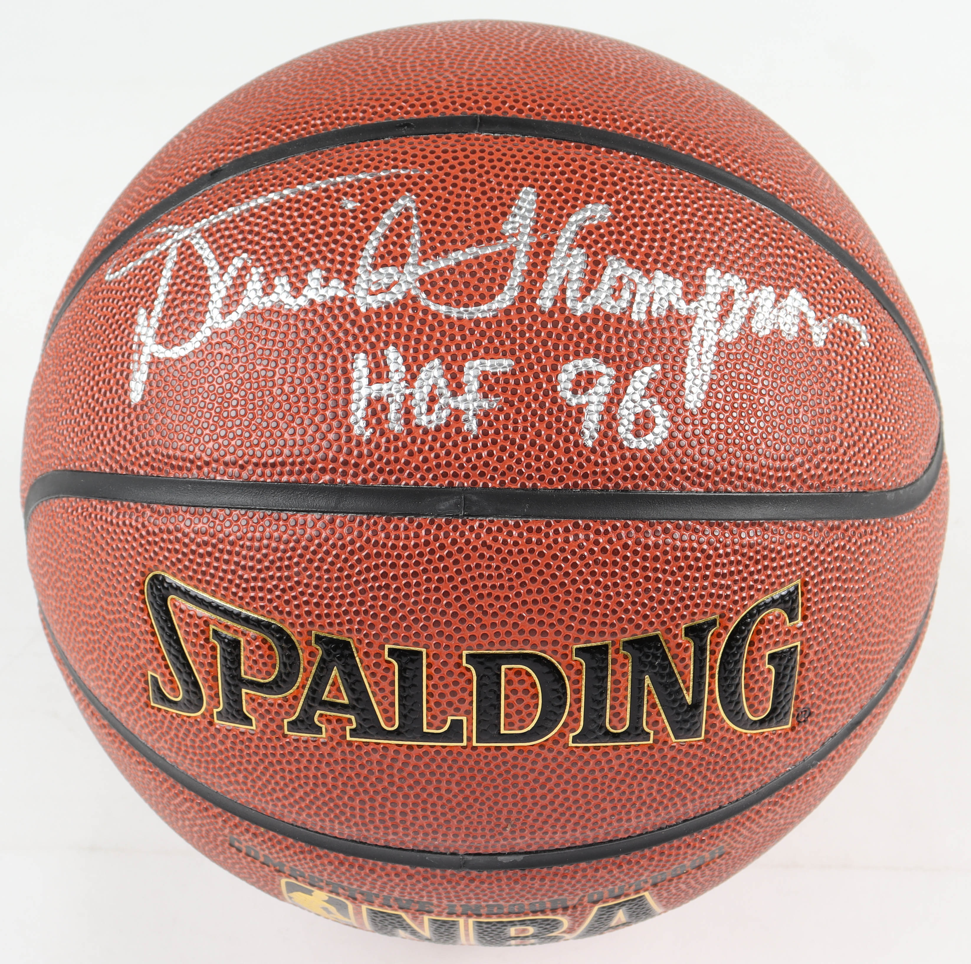 David Thompson Signed NBA Basketball Inscribed "HOF 96" (JSA COA) at PristineAuction.com David Thompson Signed NBA Basketball Inscribed "HOF 96" (JSA COA) at PristineAuction.com