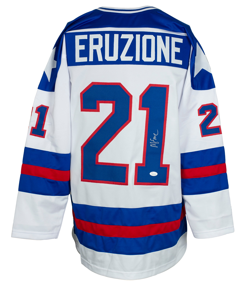 Mike Eruzione Signed Jersey (JSA COA) at PristineAuction.com Mike Eruzione Signed Jersey (JSA COA) at PristineAuction.com