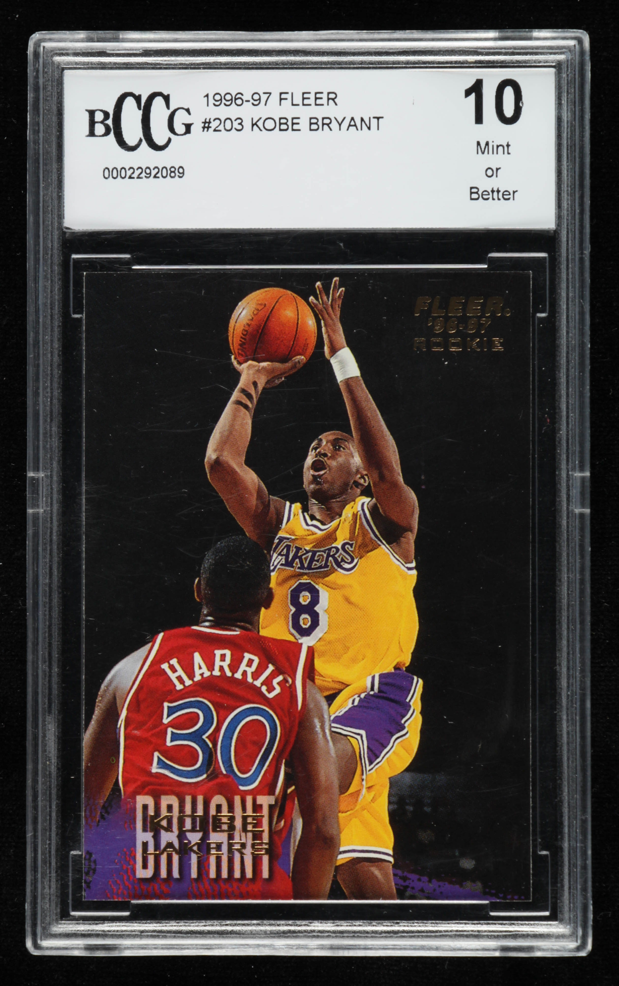 Kobe Bryant 1996-97 Fleer #203 RC (BCCG 10) at PristineAuction.com Kobe Bryant 1996-97 Fleer #203 RC (BCCG 10) at PristineAuction.com