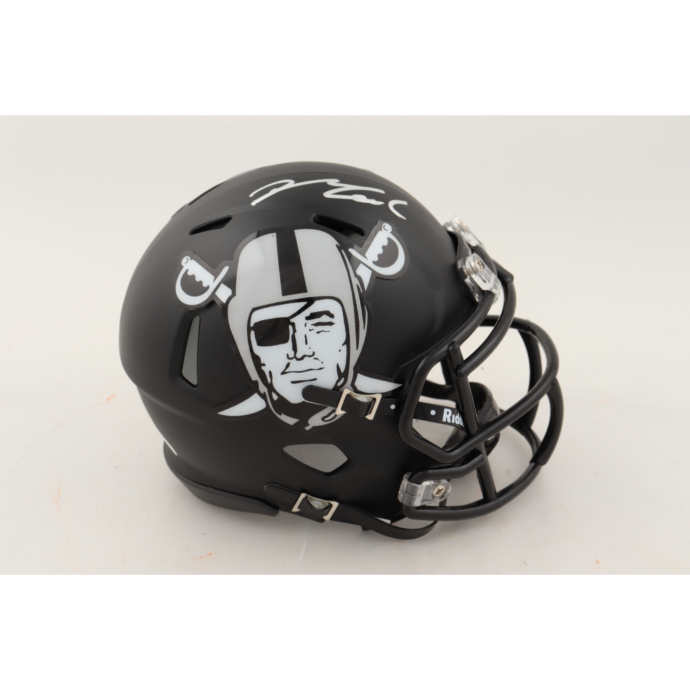 Maxx Crosby Signed Raiders Matte Black Speed Mini Helmet (JSA COA