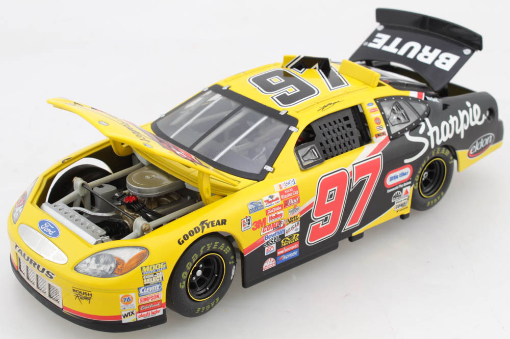 Kurt Busch Signed 2002 NASCAR 97 Rubbermaid Ford Taurus 124 Premium