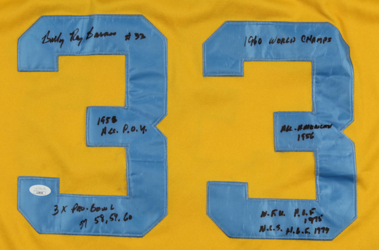 Billy Ray Barnes Signed Eagles Jersey with Multiple Inscriptions (JSA COA) at PristineAuction.com Billy Ray Barnes Signed Eagles Jersey with Multiple Inscriptions (JSA COA) at PristineAuction.com