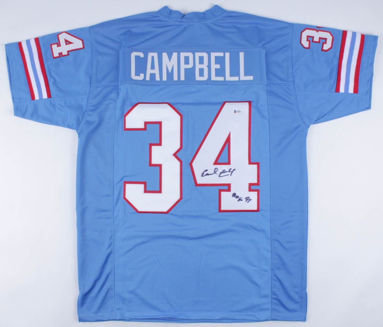 Earl Campbell Signed Jersey Inscribed "HOF 91" (Beckett) at PristineAuction.com Earl Campbell Signed Jersey Inscribed "HOF 91" (Beckett) at PristineAuction.com