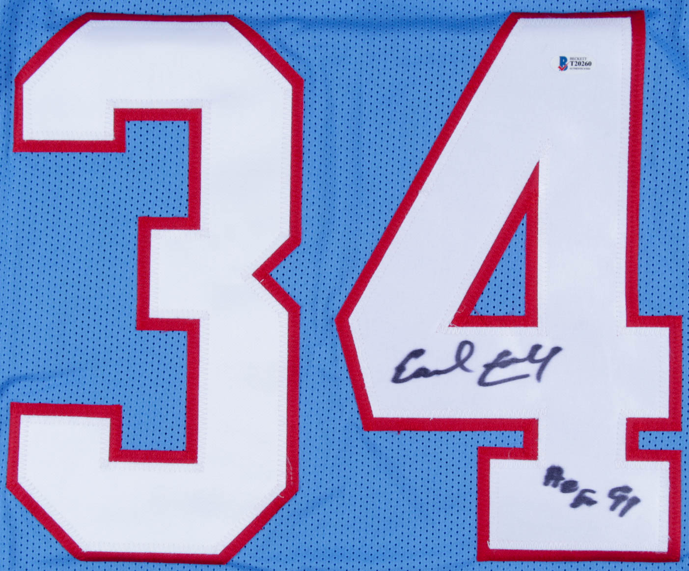 Earl Campbell Signed Jersey Inscribed "HOF 91" (Beckett) at PristineAuction.com Earl Campbell Signed Jersey Inscribed "HOF 91" (Beckett) at PristineAuction.com