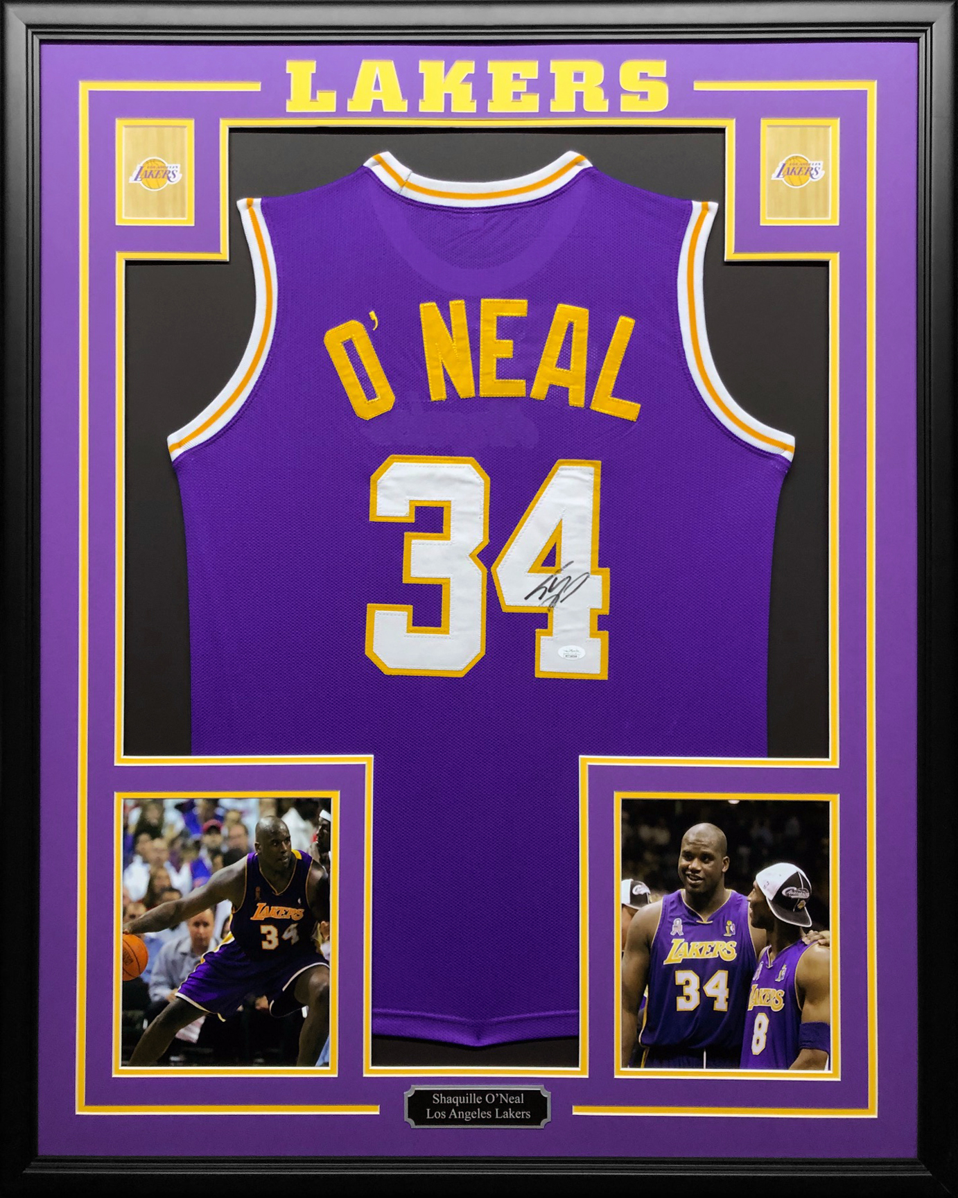 Shaquille O'Neal Signed 34.5x42.5 Custom Framed Jersey (JSA COA) at PristineAuction.com Shaquille O'Neal Signed 34.5x42.5 Custom Framed Jersey (JSA COA) at PristineAuction.com