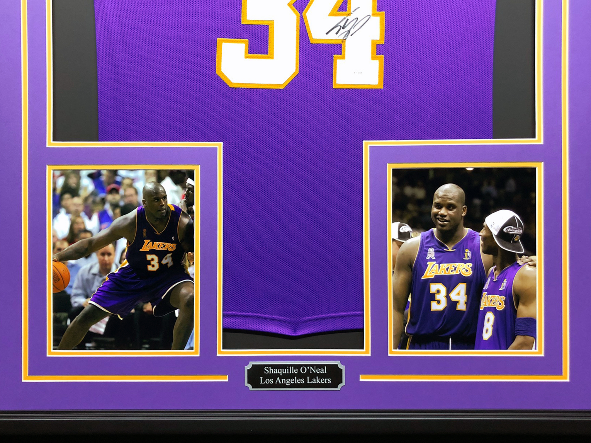 Shaquille O'Neal Signed 34.5x42.5 Custom Framed Jersey (JSA COA) at PristineAuction.com Shaquille O'Neal Signed 34.5x42.5 Custom Framed Jersey (JSA COA) at PristineAuction.com