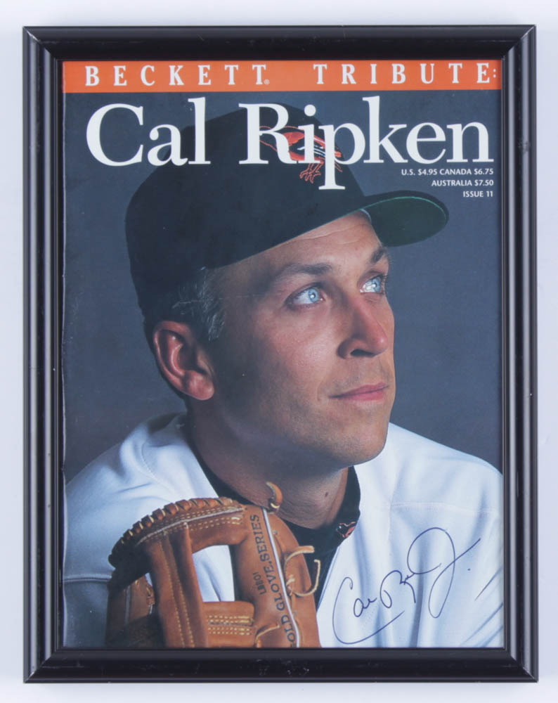 Cal Ripken Jr. Signed 9x11.5 Custom Framed 1995 Original Magazine Display (Beckett LOA) (See Description) at PristineAuction.com Cal Ripken Jr. Signed 9x11.5 Custom Framed 1995 Original Magazine Display (Beckett LOA) (See Description) at PristineAuction.com