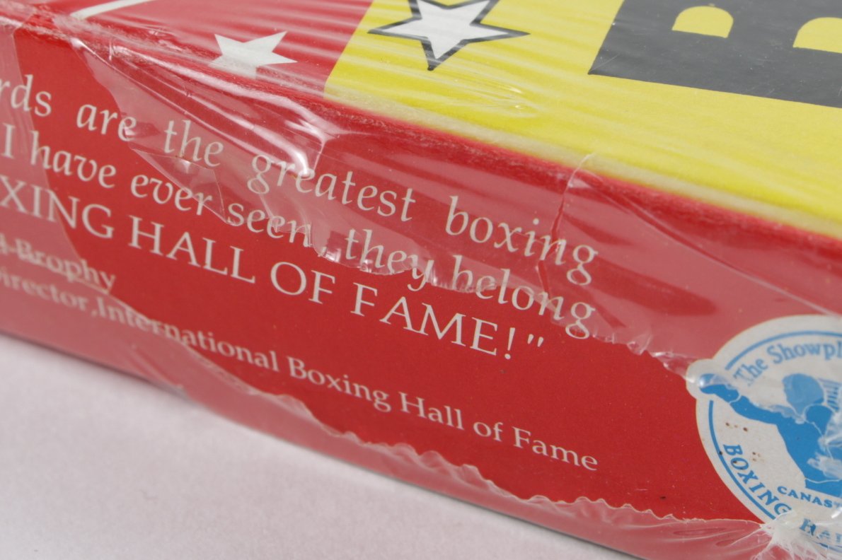 1991 All World Boxing Premier Edition Wax Box with 36 Packs at PristineAuction.com 1991 All World Boxing Premier Edition Wax Box with 36 Packs at PristineAuction.com