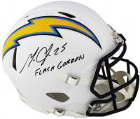 Melvin Gordon Signed Chargers Full-Size Authentic On-Field Speed Helmet Inscribed "Flash Gordon" (Radtke & Gordon) at PristineAuction.com