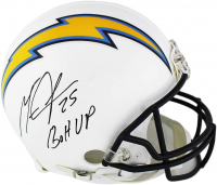Melvin Gordon Signed Chargers Full-Size Authentic On-Field Helmet Inscribed "Bolt Up" (Radtke) at PristineAuction.com